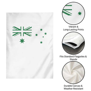 Green Australian Flag Garden Flag Australia Patriotic Country Pride Monochrome Minimalist Graphic