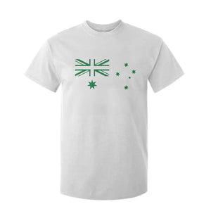 Green Australian Flag T Shirt For Kid Australia Patriotic Country Pride Monochrome Minimalist Graphic