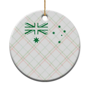 Green Australian Flag Ceramic Ornament Australia Patriotic Country Pride Monochrome Minimalist Graphic
