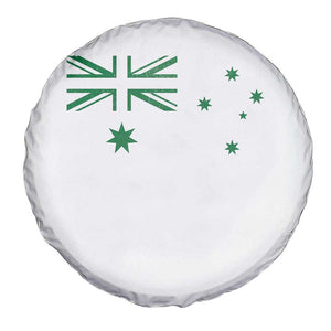 Green Australian Flag Spare Tire Cover Australia Patriotic Country Pride Monochrome Minimalist Graphic