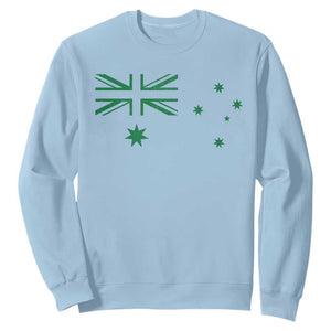 Green Australian Flag Sweatshirt Australia Patriotic Country Pride Monochrome Minimalist Graphic