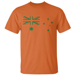 Green Australian Flag T Shirt Australia Patriotic Country Pride Monochrome Minimalist Graphic