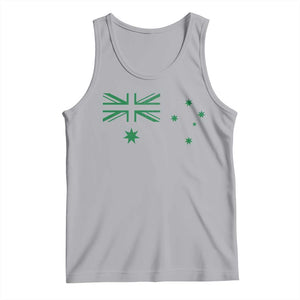 Green Australian Flag Tank Top Australia Patriotic Country Pride Monochrome Minimalist Graphic