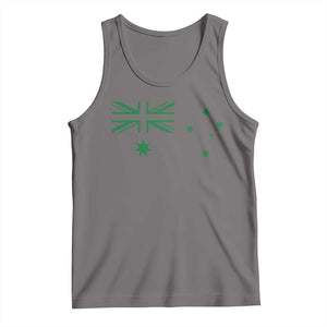 Green Australian Flag Tank Top Australia Patriotic Country Pride Monochrome Minimalist Graphic