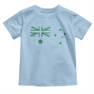 Green Australian Flag Toddler T Shirt Australia Patriotic Country Pride Monochrome Minimalist Graphic