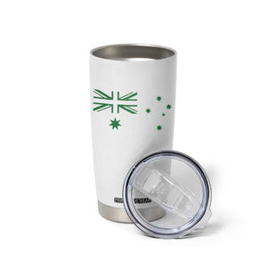 Green Australian Flag Tumbler Cup Australia Patriotic Country Pride Monochrome Minimalist Graphic