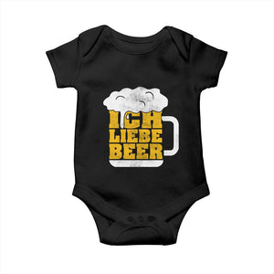 Oktoberfest Drinking Baby Onesie Ich Liebe Bier Octoberfest German TS10 Black Print Your Wear