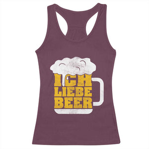 Oktoberfest Drinking Racerback Tank Top Ich Liebe Bier Octoberfest German TS10 Maroon Print Your Wear