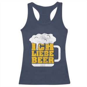 Oktoberfest Drinking Racerback Tank Top Ich Liebe Bier Octoberfest German TS10 Navy Print Your Wear