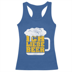 Oktoberfest Drinking Racerback Tank Top Ich Liebe Bier Octoberfest German TS10 Royal Blue Print Your Wear