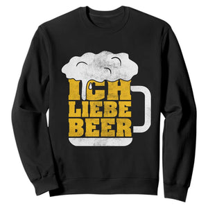Oktoberfest Drinking Sweatshirt Ich Liebe Bier Octoberfest German TS10 Black Print Your Wear