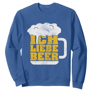 Oktoberfest Drinking Sweatshirt Ich Liebe Bier Octoberfest German TS10 Royal Blue Print Your Wear