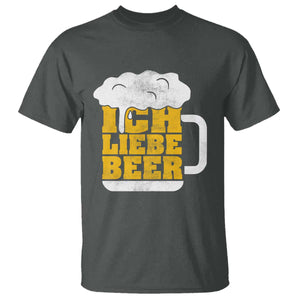 Oktoberfest Drinking T Shirt Ich Liebe Bier Octoberfest German TS10 Dark Heather Print Your Wear