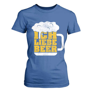 Oktoberfest Drinking T Shirt For Women Ich Liebe Bier Octoberfest German TS10 Royal Blue Print Your Wear