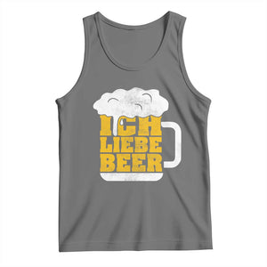 Oktoberfest Drinking Tank Top Ich Liebe Bier Octoberfest German TS10 Black Heather Print Your Wear