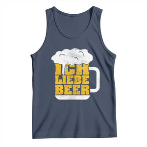 Oktoberfest Drinking Tank Top Ich Liebe Bier Octoberfest German TS10 Navy Print Your Wear