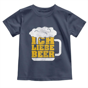 Oktoberfest Drinking Toddler T Shirt Ich Liebe Bier Octoberfest German TS10 Navy Print Your Wear