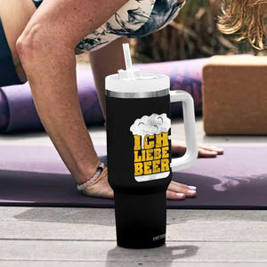 Oktoberfest Drinking Tumbler With Handle Ich Liebe Bier Octoberfest German TS10 Print Your Wear