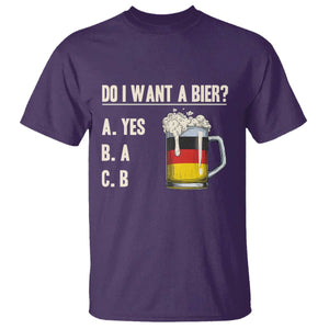 Funny Oktoberfest T Shirt Do I Want A Bier Sarcastic Drinking German Flag TS10 Purple Print Your Wear