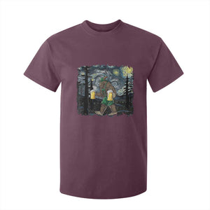 Funny Oktoberfest Bigfoot T Shirt For Kid Starry Night German Sasquatch Beer Lederhose TS10 Maroon Print Your Wear