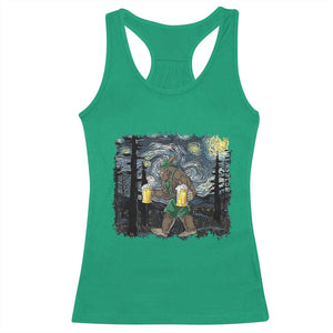 Funny Oktoberfest Bigfoot Racerback Tank Top Starry Night German Sasquatch Beer Lederhose TS10 Irish Green Print Your Wear