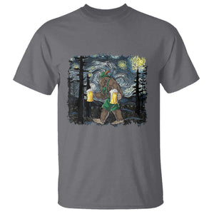 Funny Oktoberfest Bigfoot T Shirt Starry Night German Sasquatch Beer Lederhose TS10 Charcoal Print Your Wear