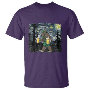 Funny Oktoberfest Bigfoot T Shirt Starry Night German Sasquatch Beer Lederhose TS10 Purple Print Your Wear