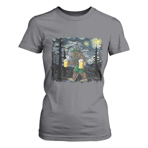 Funny Oktoberfest Bigfoot T Shirt For Women Starry Night German Sasquatch Beer Lederhose TS10 Charcoal Print Your Wear