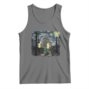 Funny Oktoberfest Bigfoot Tank Top Starry Night German Sasquatch Beer Lederhose TS10 Black Heather Print Your Wear