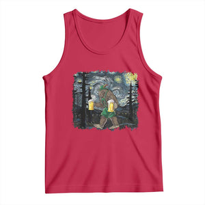 Funny Oktoberfest Bigfoot Tank Top Starry Night German Sasquatch Beer Lederhose TS10 Red Print Your Wear
