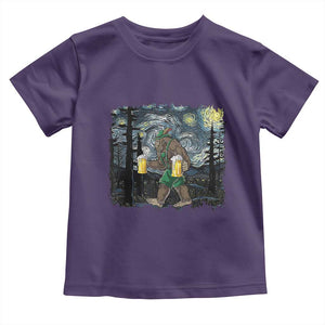Funny Oktoberfest Bigfoot Toddler T Shirt Starry Night German Sasquatch Beer Lederhose TS10 Purple Print Your Wear