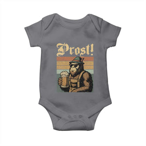 Oktoberfest Bigfoot Baby Onesie Vintage German Sasquatch Drinking Prost Lederhose TS10 Charcoal Print Your Wear