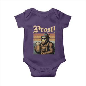 Oktoberfest Bigfoot Baby Onesie Vintage German Sasquatch Drinking Prost Lederhose TS10 Purple Print Your Wear