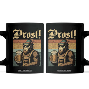 Oktoberfest Bigfoot Coffee Mug Vintage German Sasquatch Drinking Prost Lederhose TS10 Black Print Your Wear