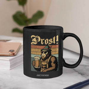 Oktoberfest Bigfoot Coffee Mug Vintage German Sasquatch Drinking Prost Lederhose TS10 Print Your Wear