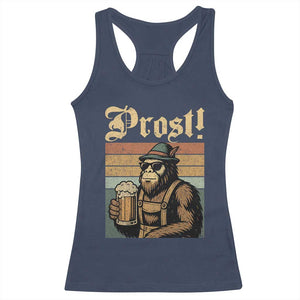 Oktoberfest Bigfoot Racerback Tank Top Vintage German Sasquatch Drinking Prost Lederhose TS10 Navy Print Your Wear