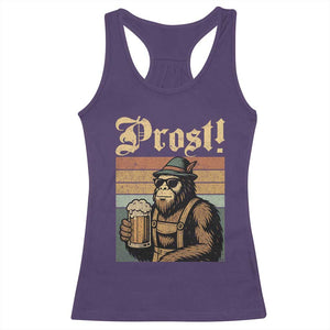 Oktoberfest Bigfoot Racerback Tank Top Vintage German Sasquatch Drinking Prost Lederhose TS10 Purple Print Your Wear