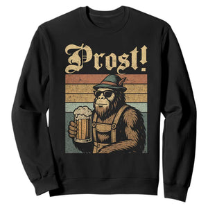 Oktoberfest Bigfoot Sweatshirt Vintage German Sasquatch Drinking Prost Lederhose TS10 Black Print Your Wear
