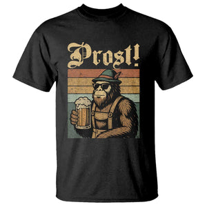 Oktoberfest Bigfoot T Shirt Vintage German Sasquatch Drinking Prost Lederhose TS10 Black Print Your Wear