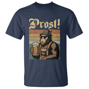 Oktoberfest Bigfoot T Shirt Vintage German Sasquatch Drinking Prost Lederhose TS10 Navy Print Your Wear