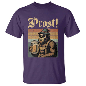Oktoberfest Bigfoot T Shirt Vintage German Sasquatch Drinking Prost Lederhose TS10 Purple Print Your Wear