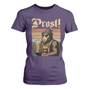Oktoberfest Bigfoot T Shirt For Women Vintage German Sasquatch Drinking Prost Lederhose TS10 Purple Print Your Wear