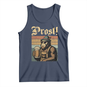 Oktoberfest Bigfoot Tank Top Vintage German Sasquatch Drinking Prost Lederhose TS10 Navy Print Your Wear
