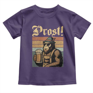 Oktoberfest Bigfoot Toddler T Shirt Vintage German Sasquatch Drinking Prost Lederhose TS10 Purple Print Your Wear