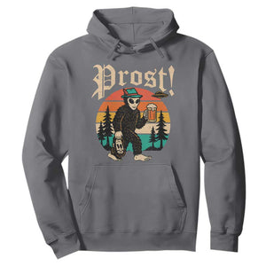 Oktoberfest Bigfoot Alien Beer Hoodie Retro German Sasquatch Beer TS10 Charcoal Print Your Wear