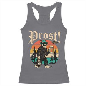 Oktoberfest Bigfoot Alien Beer Racerback Tank Top Retro German Sasquatch Beer TS10 Charcoal Print Your Wear