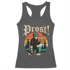 Oktoberfest Bigfoot Alien Beer Racerback Tank Top Retro German Sasquatch Beer TS10 Dark Heather Print Your Wear