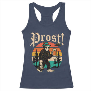 Oktoberfest Bigfoot Alien Beer Racerback Tank Top Retro German Sasquatch Beer TS10 Navy Print Your Wear