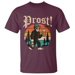 Oktoberfest Bigfoot Alien Beer T Shirt Retro German Sasquatch Beer TS10 Maroon Print Your Wear