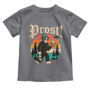 Oktoberfest Bigfoot Alien Beer Toddler T Shirt Retro German Sasquatch Beer TS10 Charcoal Print Your Wear